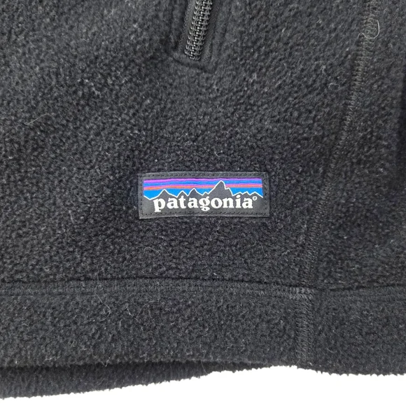 Patagonia Synchilla Fleece Vest Black Mens Small Company Embroidered Jacket - Picture 5 of 11